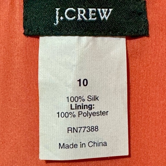 J. Crew Sophia 100% Silk Chiffon Sleeveless Midi Length Dress size 10 - Picture 10 of 10